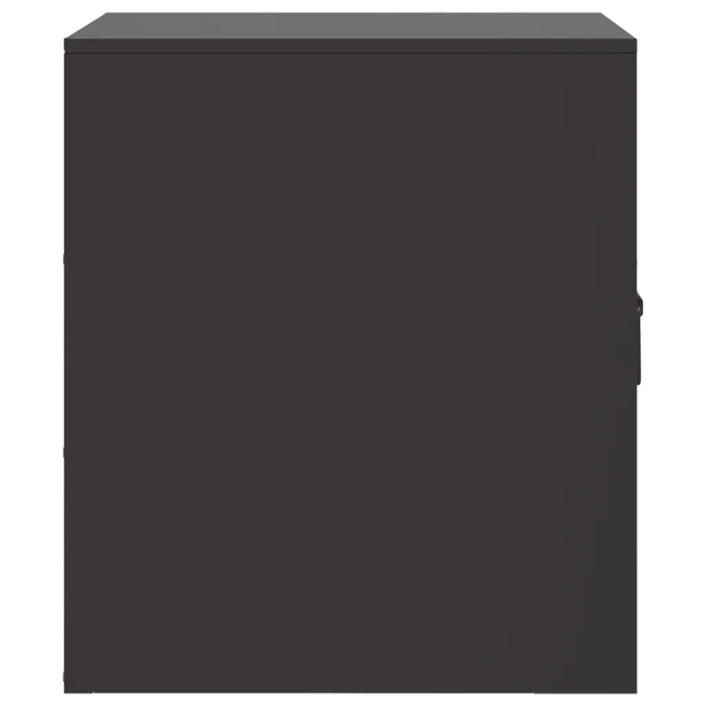 Comodini 2 pz-Set di 2 Tavolino da notte Neri 34,5x39x44 cm in Acciaio 911636