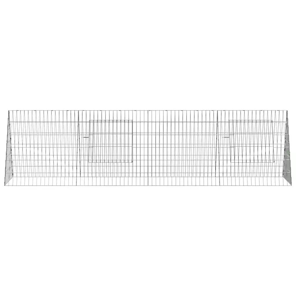Gabbia per polli Argento 215 x 55 x 55 cm Acciaio zincato