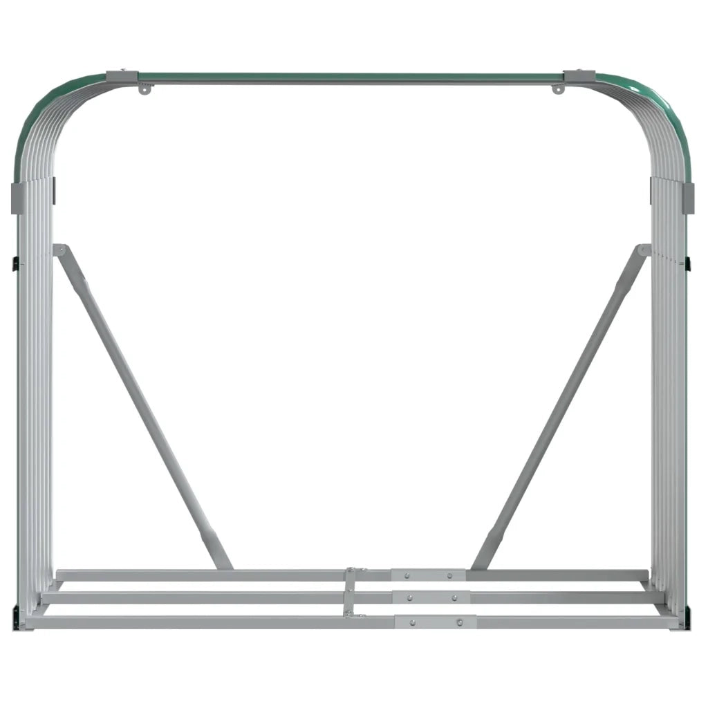 Portaceppi Verde 120x45x100 cm in Acciaio Zincato 364543