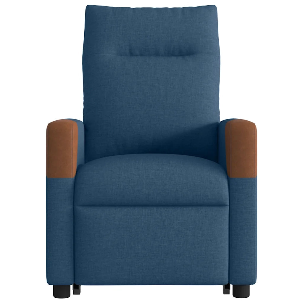 Poltrona Alzapersona Reclinabile Blu in Tessuto 3324012