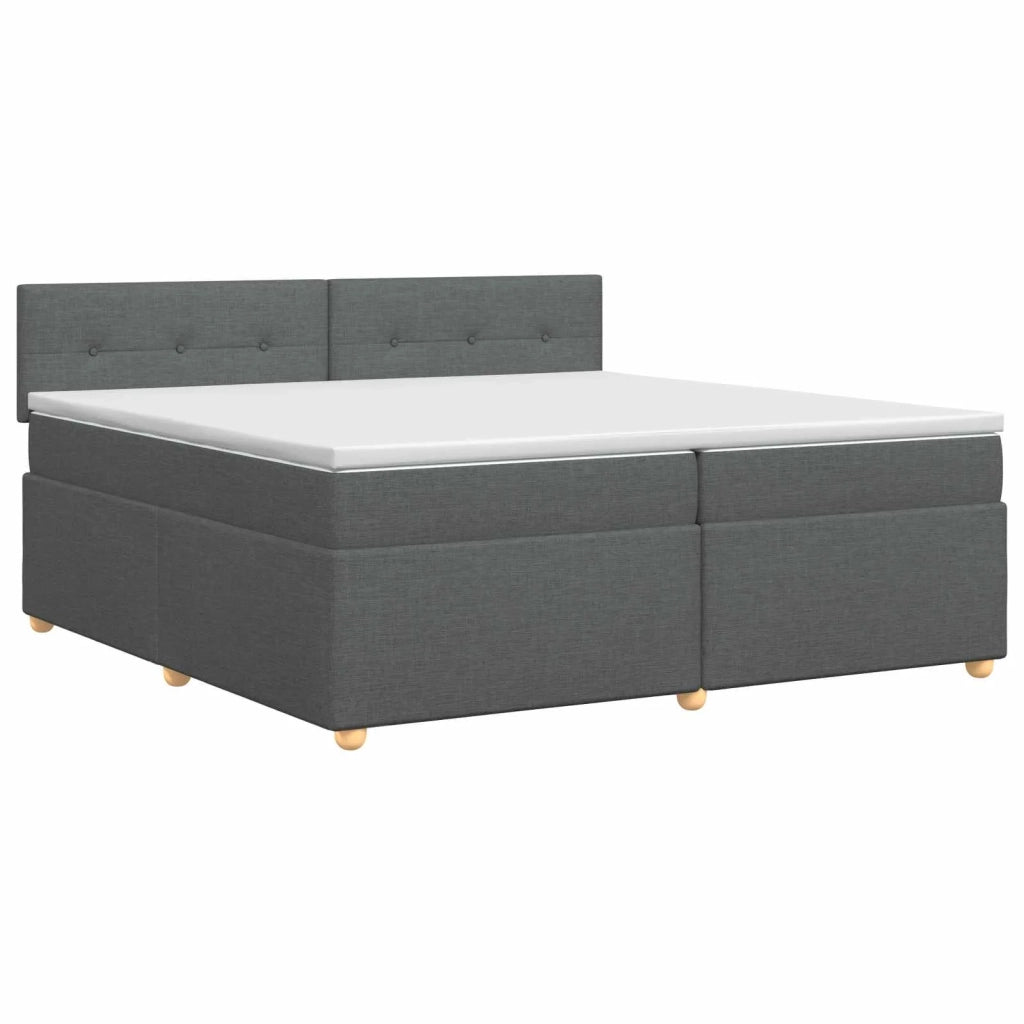 Letto box spring con materasso Grigio Scuro 200 x 200 cm 3451036