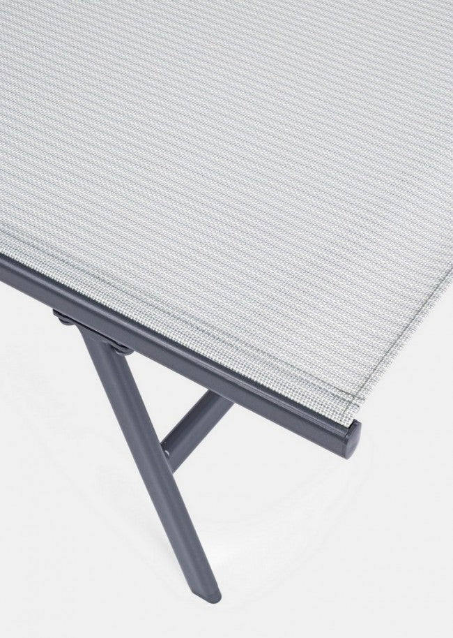 Lettino con Braccioli Arent Antracite in Metallo