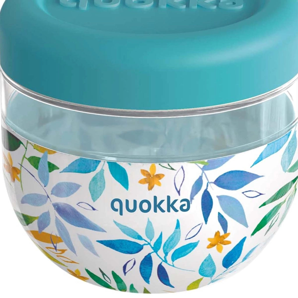 Contenitore Alimentare con Motivo Foglie ad Acquerello 770ml con Coperchio Multicolore Quokka