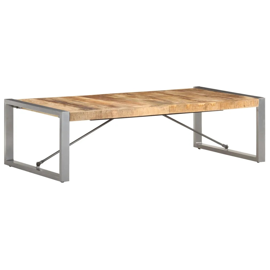 Tavolino da Salotto 140x70x40 cm in Legno di Mango Grezzo cod mxl 24131
