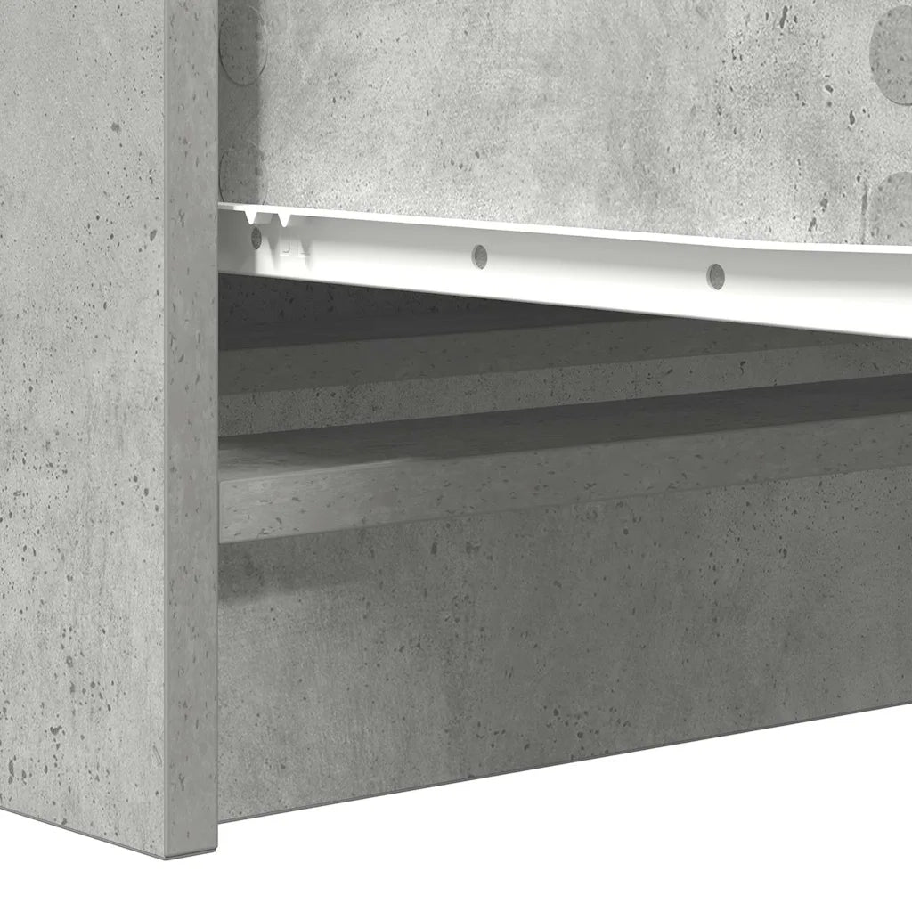 Credenza | Madia | Buffet da pranzo | Armadio da pranzo Grigio Cemento 100x35x76 cm in Legno Multistrato