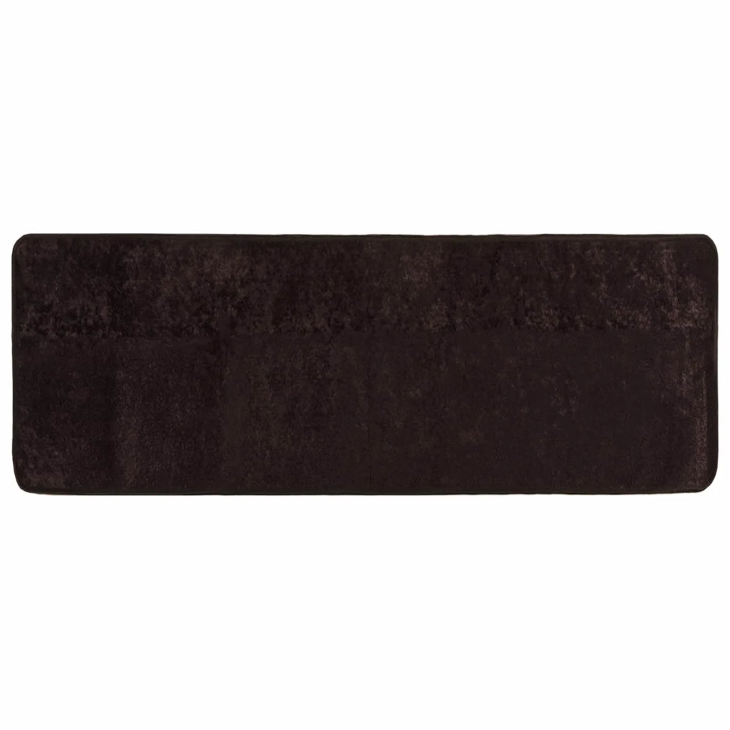 Runner Tappeto MARSA Antracite 100 x 250 cm Poliestere e PVC