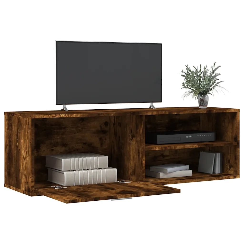 Mobile Porta TV Rovere Fumo 120x34x37 cm Legno Multistrato 833548
