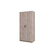 Armadio 2 porte FLEX – Rovere wellington e grigio grafite – Stile moderno con guardaroba