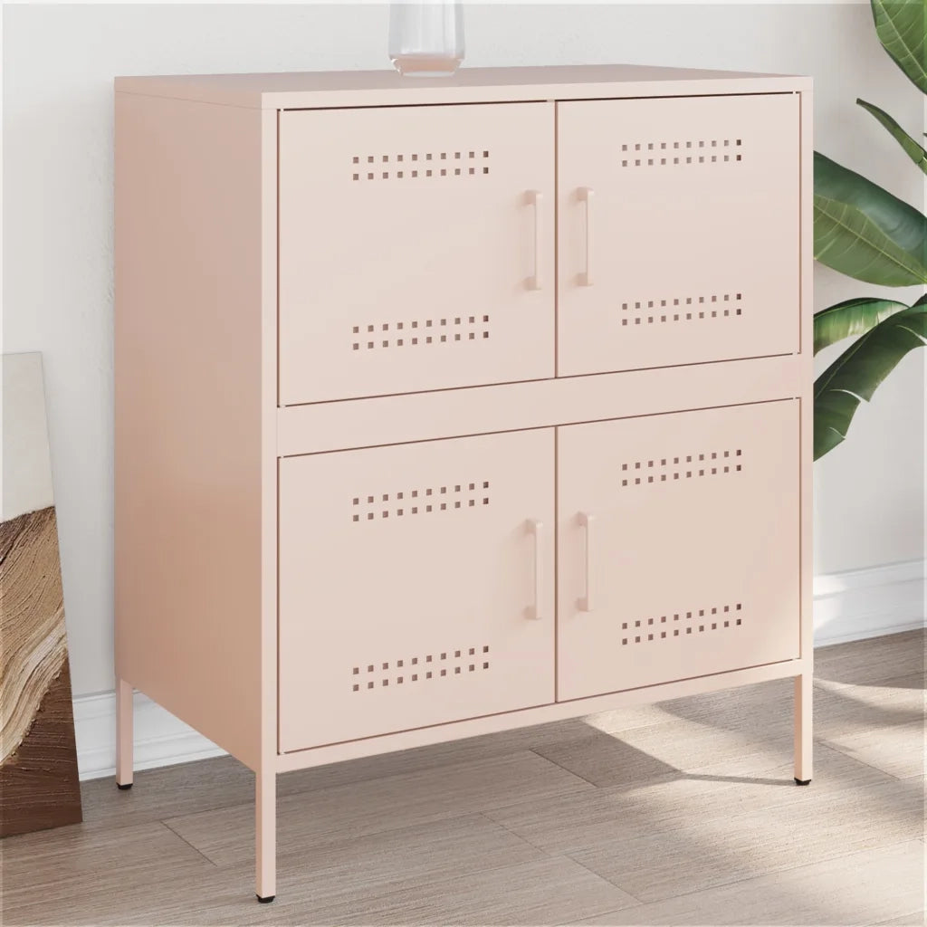 Credenza | Madia | Buffet da pranzo | Armadio da pranzo Rosa 68x39x79 cm in Acciaio