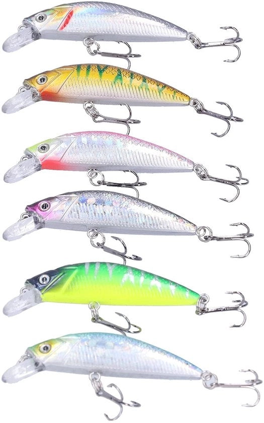 Attrezzo per attirare pesci - Crankbait - Set da 6 pezzi - Ideale