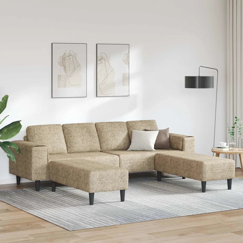 Set di divani 3 pcs Grigio chiaro Pelle scamosciata sintetica