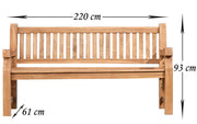 Panca in teak Jackson 220 cm