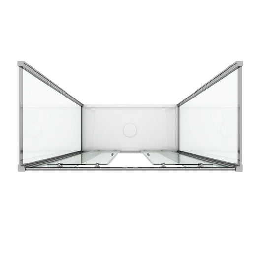 Box Doccia 3 Lati 75x130x75 cm 2 Ante Scorrevoli in Cristallo Opaco 6mm H198 Fosterberg Viborg Trio