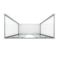 Box Doccia 3 Lati 80x120x80 cm 2 Ante Scorrevoli in Cristallo Opaco 6mm H198 Fosterberg Viborg Trio