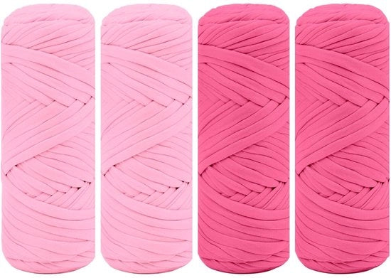 Maglia a giro - 800 g - 4 palline 200 g/75 m - Polyester soffice - Facile da pulire - Ideale per uncino e maglia a uncinetto - Duraturo e intensamente colorato - Filato per maglieria