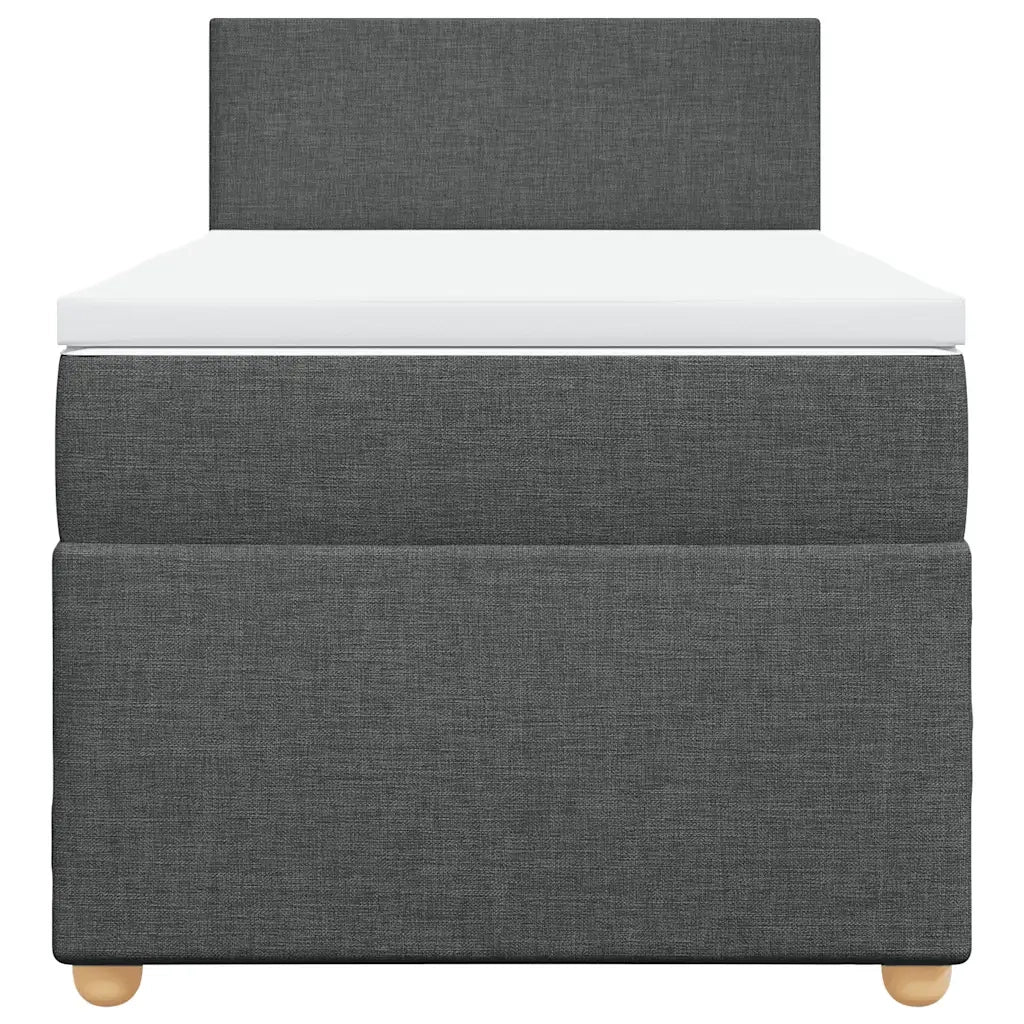 Giroletto a Molle con Materasso Grigio Scuro 90x190 cm Tessuto 3286529