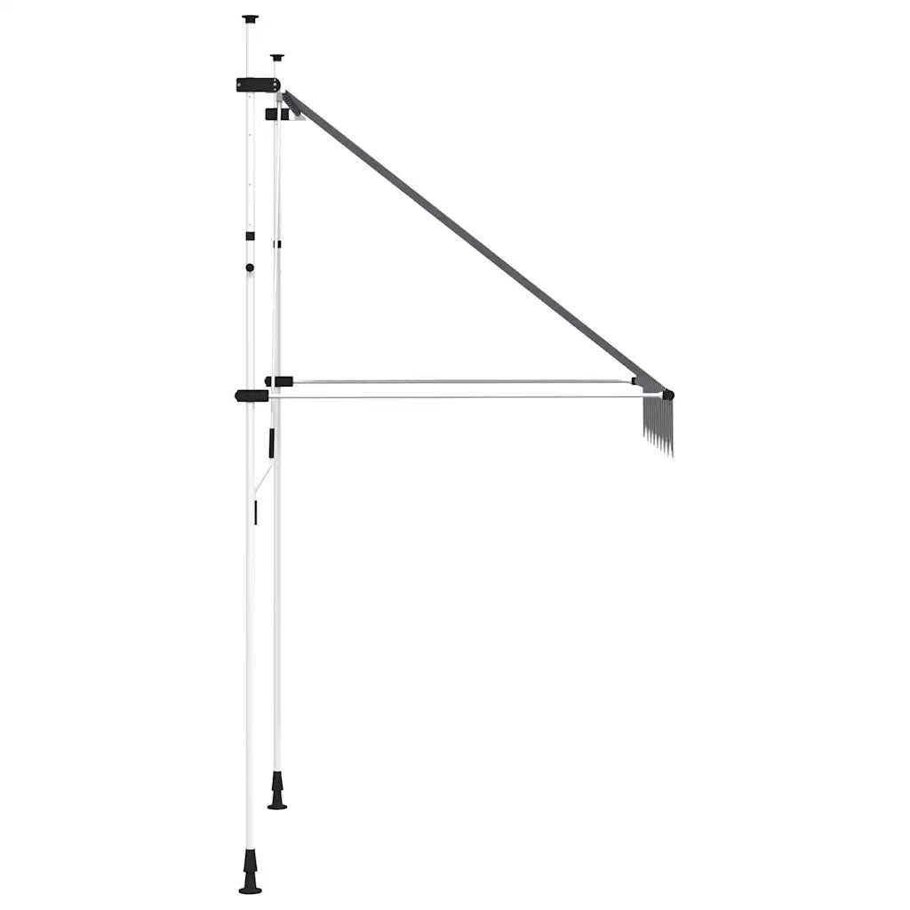 Tenda da Sole Retrattile Manuale 150 cm a Strisce Blu e Bianche 43219