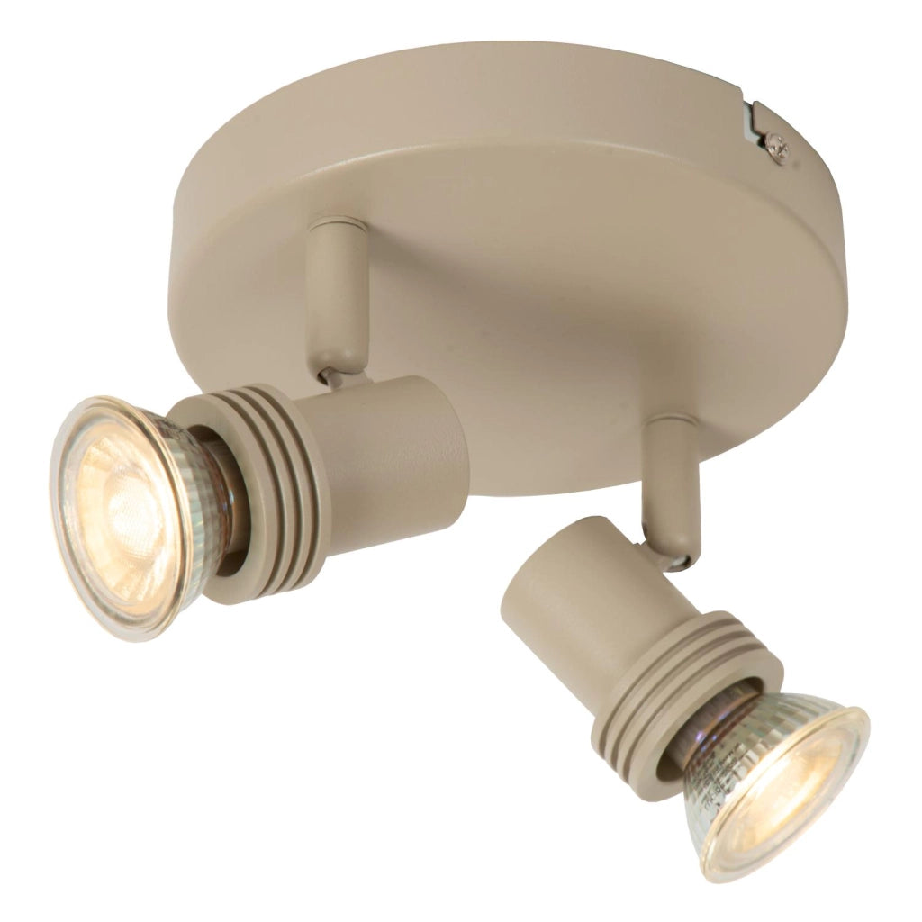 Faretto da soffitto doppio taupe GU10 Lucide KIANTI