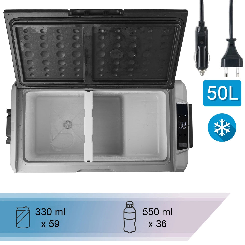 Frigo Congelatore con Compressore Portatile 50 Lt AC/DC 12V/24V Frigorifero 220V