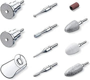 Set di sostituzione per manicure con 9 pietre di smeraldo e pezzi di supporto in velluto