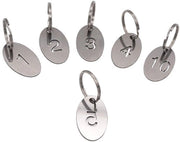 Set di Oreficerie per 100 pezzi - Etichette numerate ID - Acciaio inossidabile - Antischoc - Imbottito acqua - Etichette per chiavi 2 cm - Etichette numeriche