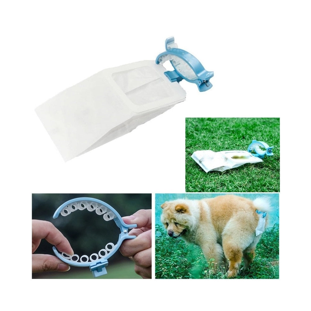 Trade Shop - 20 Sacchetti Con Pinza Clip Coda Bustine Tg S/m Per Escrementi Raccolta Feci -