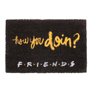 Tappetino con Motivo How You Doin? 40x60cm Antiscivolo Nero / Giallo Friends