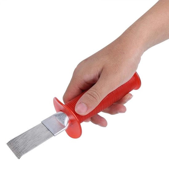 Pulitore per Condensatore Manuale - Strumento per Condensatore - Pulizia Rapida - Spiraletto a Mano - Manubrio a Vite - Inox/Plastica