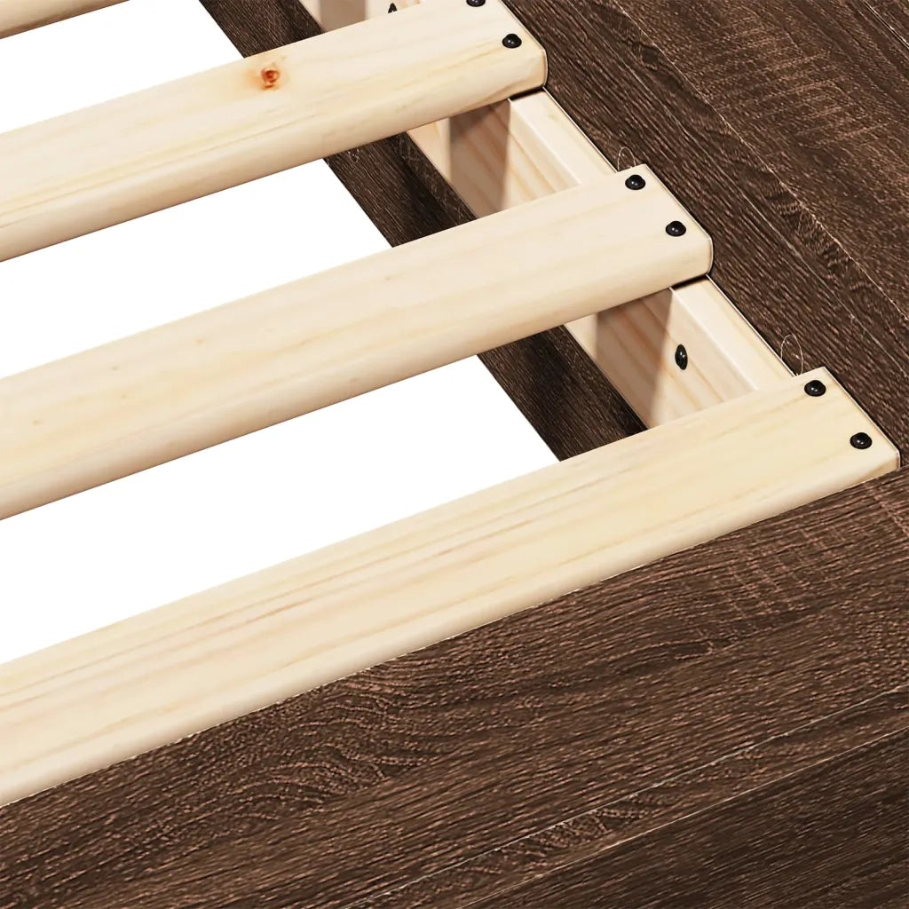 Giroletto-Struttura Letto Rovere Marrone 90x200 cm in Legno Multistrato 758673