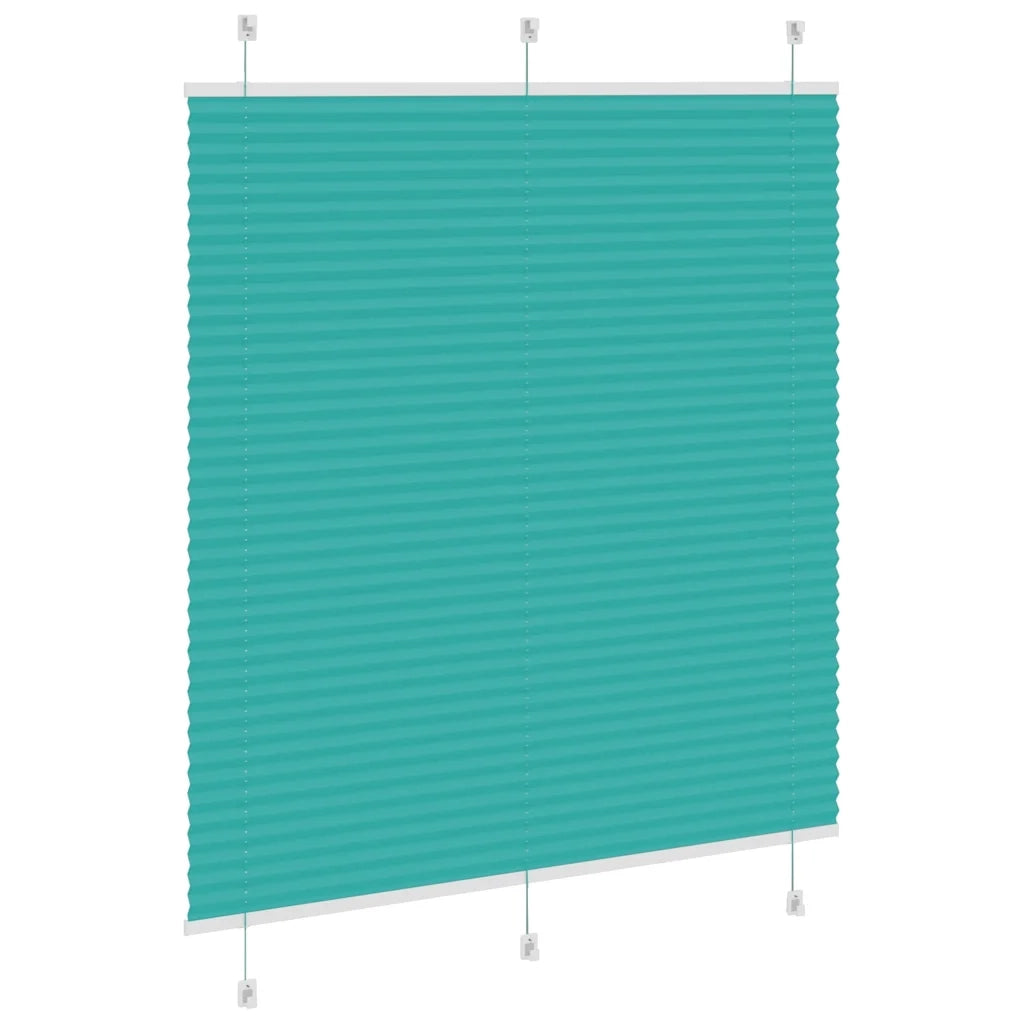 Tenda Plissettata Verde petrolio 120x100 cm Larghezza Tessuto 4015385