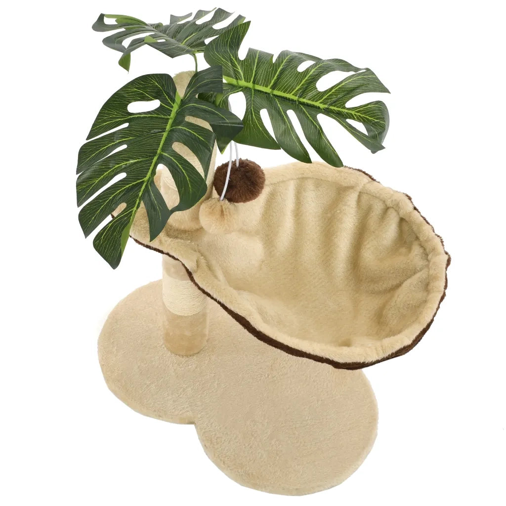 Albero per Gatti con Tiragraffi in Sisal 50cm Beige e Marrone CFW9238979