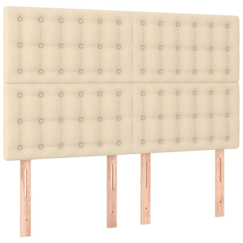 Testiere 4 pz Crema 72x5x78/88 cm in Tessuto