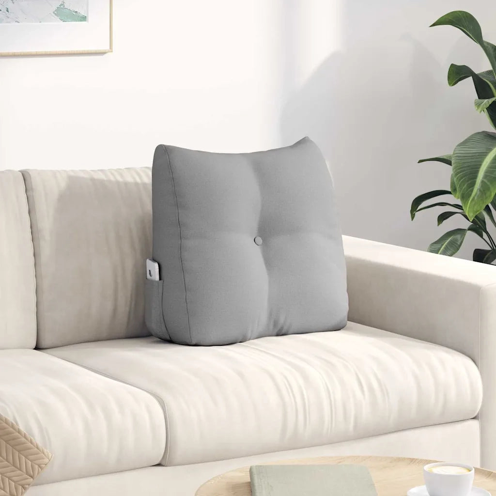 Cuscino per Schiena Grigio Nuvola 45 x 24 x 50 cm Tessuto 42014367