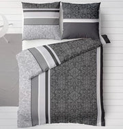 Set di coperte in flanella, 155 x 220 cm, cotone, 2 pezzi, set di coperte in grigio antracite a motivi Paisley, coperte invernali morbide, 1 coperta + 1 cuscino 80 x 80 cm