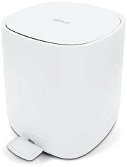 Scatola per acqua (5 litri) per la cucina o il bagno con coperchio softclose e design elegante (bianco)