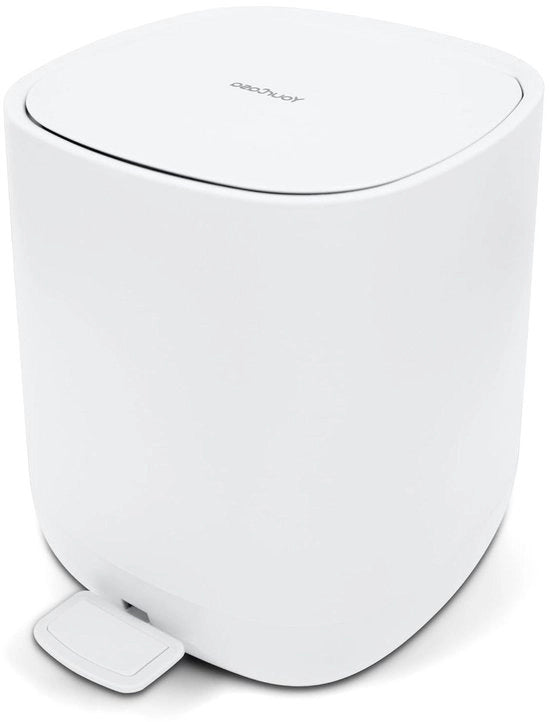 Scatola per acqua (5 litri) per la cucina o il bagno con coperchio softclose e design elegante (bianco)
