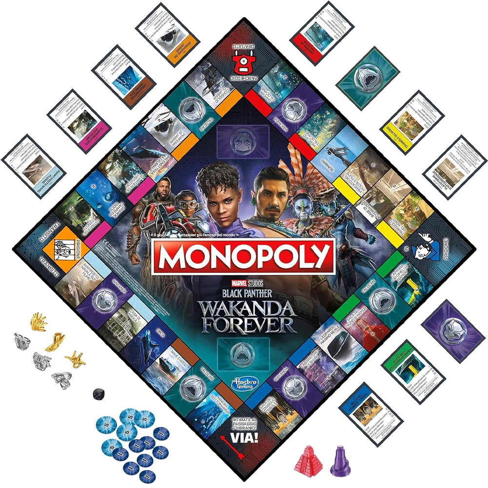Monopoly Black Panther Wakanda Forever Gioco Da Tavolo Per Famiglie Idea Regalo