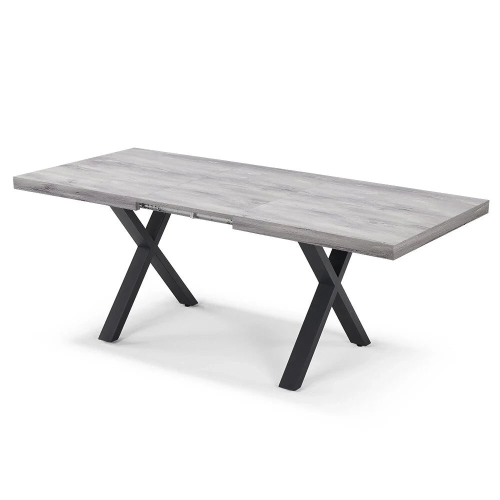 Tavolo allungabile da pranzo Cemento 145x85 MADE IN ITALY modello PABLO fino a 195 CM per sala da pranzo, cucina e soggiorno, design moderno con top in melaminico