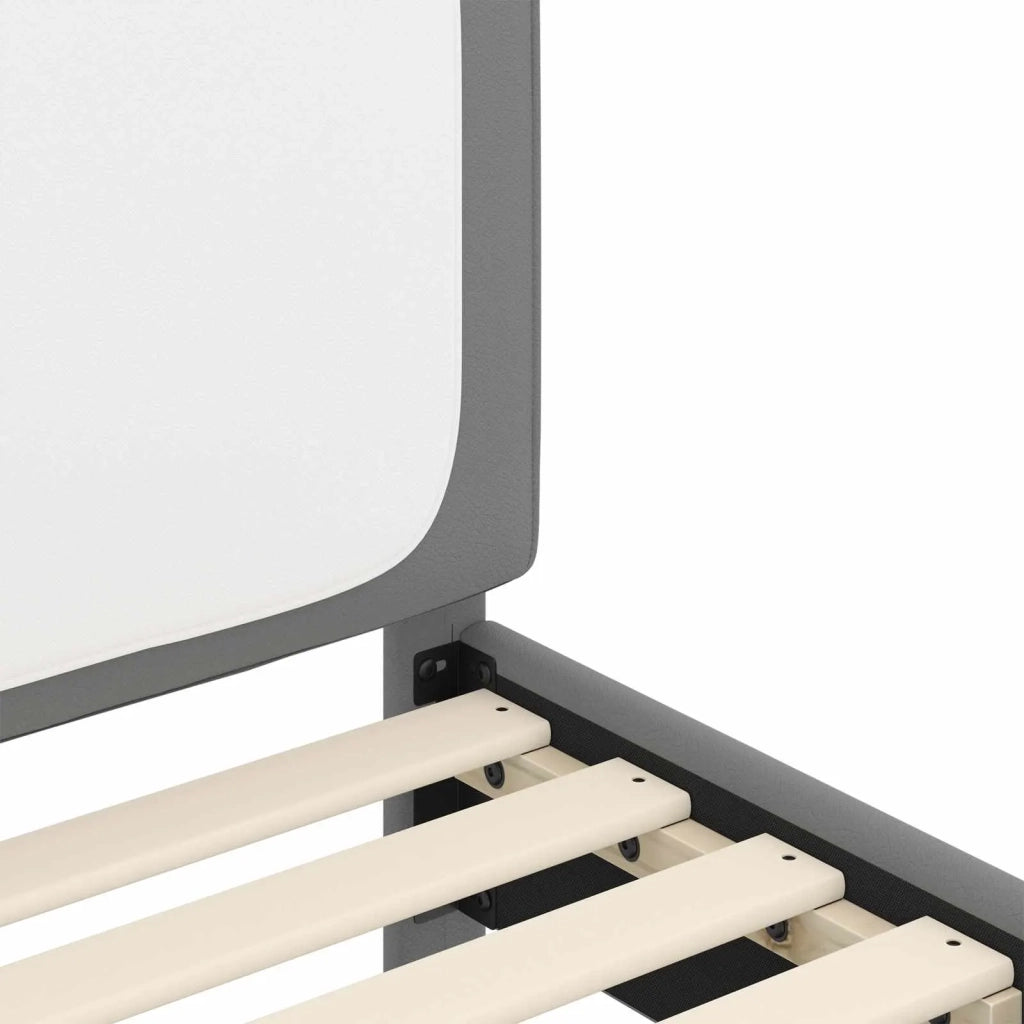 Struttura letto bambini con testata Grigio Chiaro 90 x 190 cm