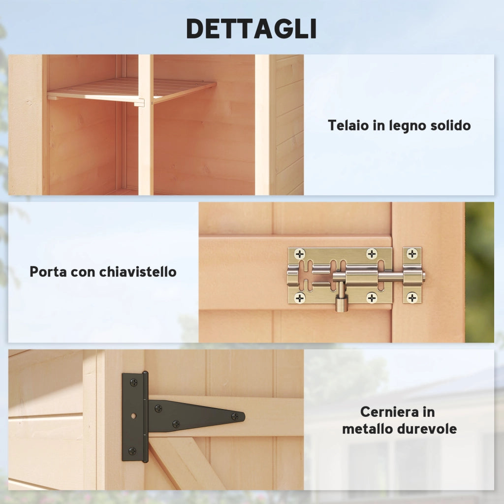 Casetta da Giardino in Legno ¨C zephmum ¨C Abete 75x56x115 cm