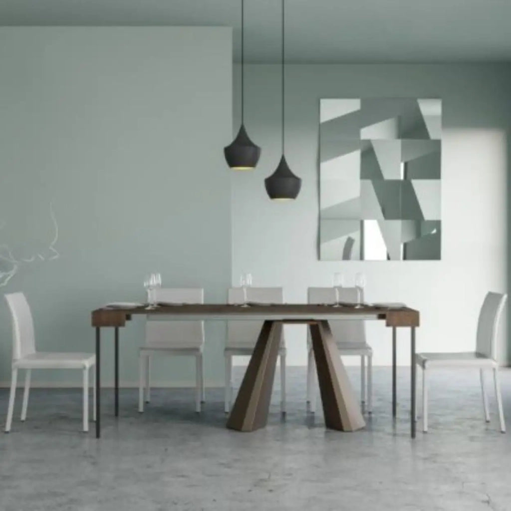 Consolle allungabile 90x40/300 cm Diamante noce telaio orso