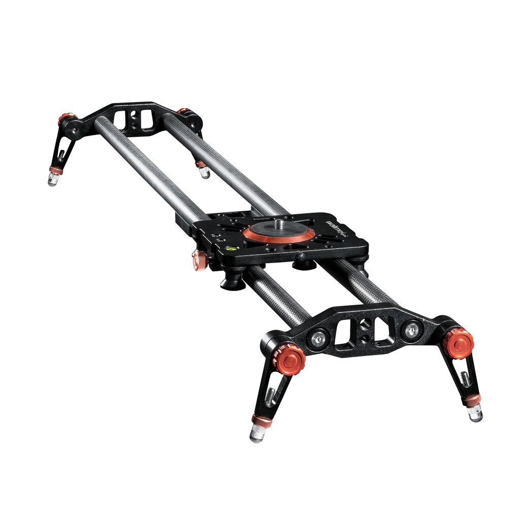 Walimex Pro Carbon Video Slider Pro (50 cm, movimenti fluidi della fotocamera, inclusa borsa per il trasporto e livella) nero