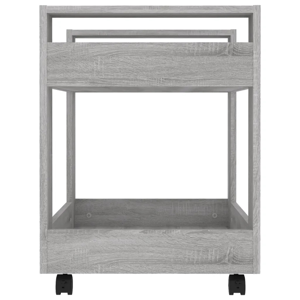 Carrello Scrivania Grigio Sonoma 60x45x60 cm Legno Multistrato cod mxl 37418