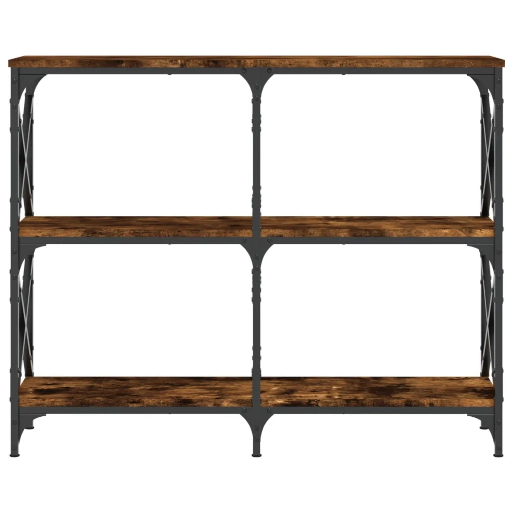 Tavolo Consolle Rovere Fumo 100x28x80,5 cm in Legno Multistrato 835421
