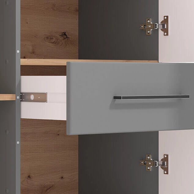 madia due ante quattro cassetti moderna cm 89 5x40x141 5 h - ELLI