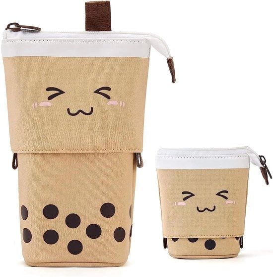 Etui con un sorriso sul viso per ragazze, etui carino, etui cartone, custodia per taccuino, etui, custodia telescopica, etui per studentesse, etui per ragazze e adolescenti