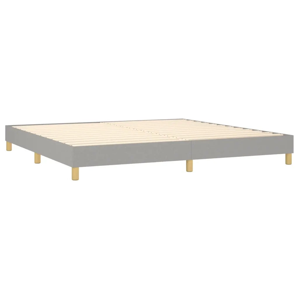 Struttura Letto a Rete a Molle Grigio Chiaro 200x200 cm Tessuto 3120638