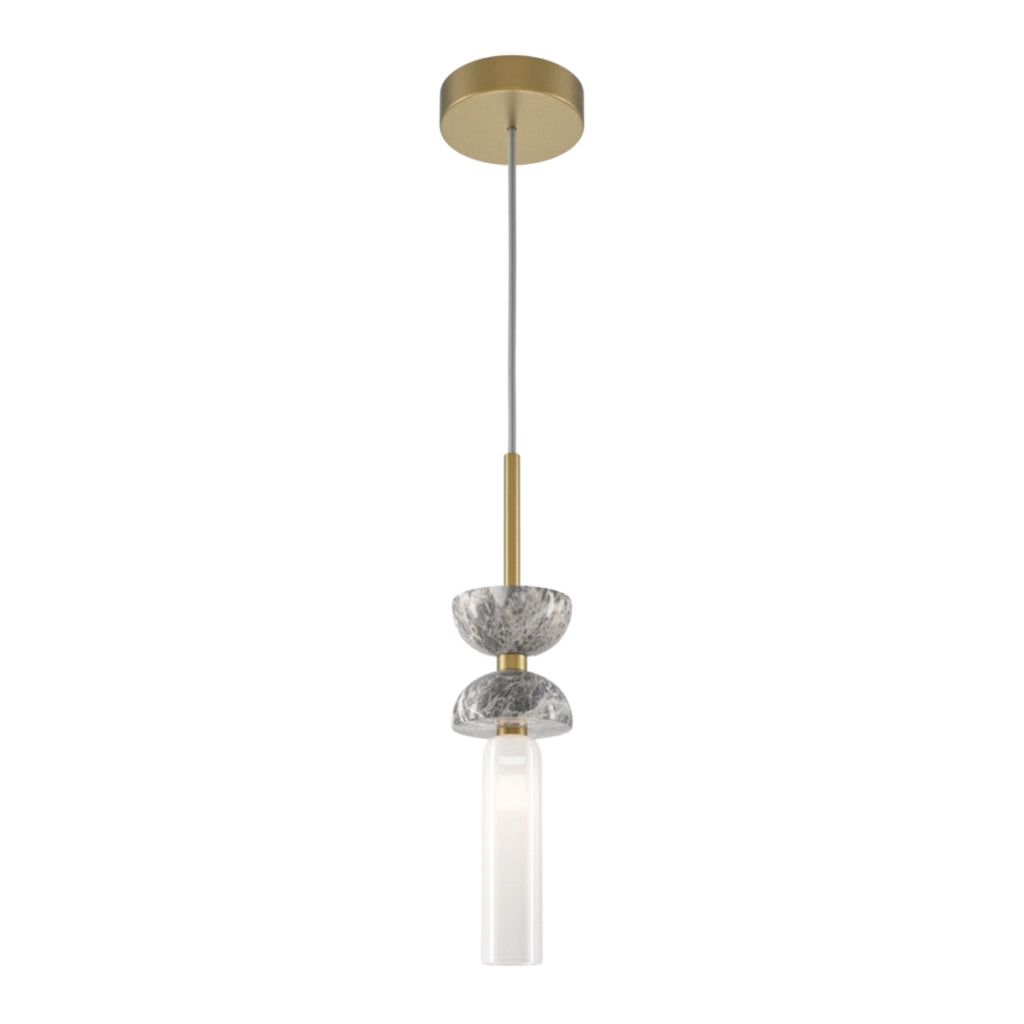 Lampada a sospensione Maytoni Kyoto marmo oro/grigio G9