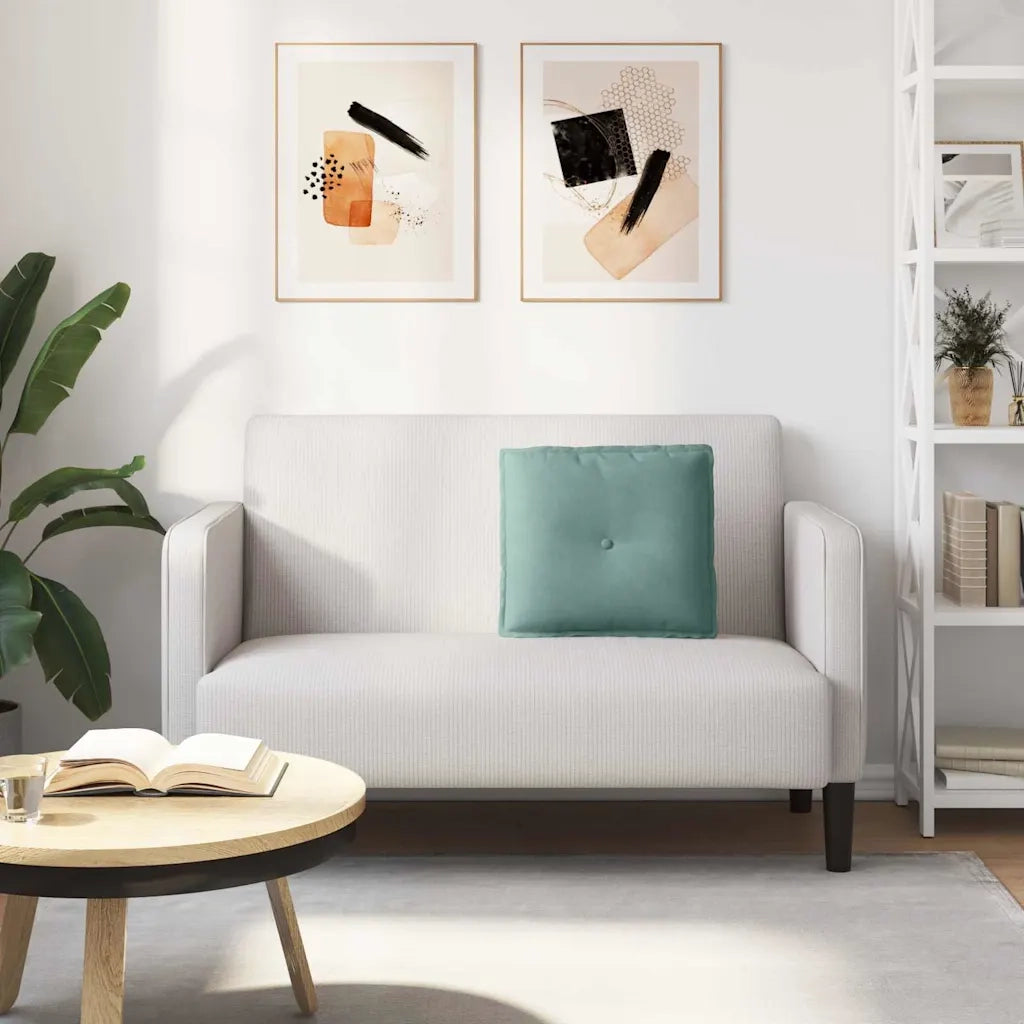 Cuscino per Schiena Verde Mare 50 x 45 cm Tessuto in Cords