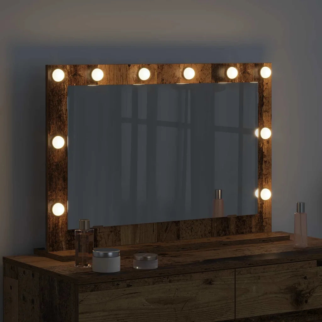 Specchio da Vanità Rettangolare Legno vecchio 80 x 55 x 18 cm 868299